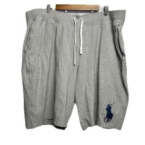 Polo Ralph Lauren Shorts Mens 3XLT Big & Tall Gray Drawstring Big Pony Logo